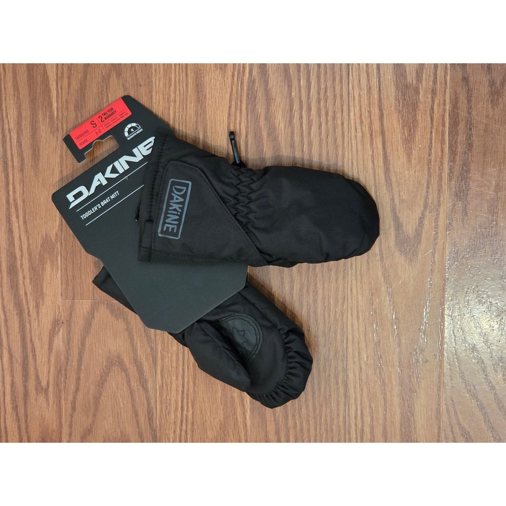 Dakine Toddler Brat Mitt Black Winter Snow Mittens Size S‎ 1-2 Years NWT